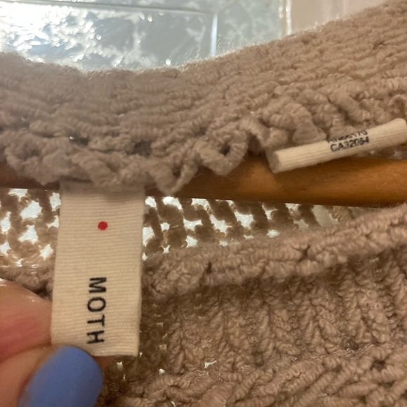 Unique knit oatmeal Anthropologie sweater Size M - Picture 2 of 4